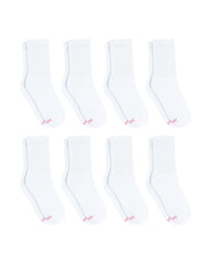 Hanes Ultimate Women's Crew Socks Pack, Cushioned, 8-Pairs