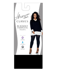 Hanes Curves Blackout Footless Tights (Plus Size)