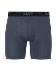 Hanes Moves Ultimate Men's Anti-Chafe Boxer Brief Underwear, Total Support Pouch, X-Temp, 1-Pack, 6"