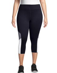 Hanes Just My Size Women's Active Colorblock Capris, 20" (Plus Size)