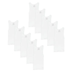 Hanes Boys' Undershirt Tank Top Pack, 10-Pack, Moisture-Wicking