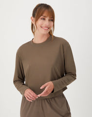Hanes Moves Women's Cropped Long Sleeve T-Shirt