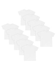 Hanes Boys' Undershirt T-Shirt Pack, 10-Pack, White