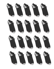 Hanes Men's Cushioned No Show Socks Pack, 20 Pairs, Moisture Wicking