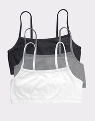Hanes Women's String Crop Bralette, 3-Pack