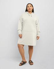Hanes Originals Women's Soft Brushed Fleece Hoodie Dress (Plus Size)