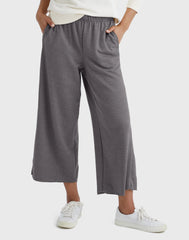 Hanes Originals Women's French Terry Wide Leg Cropped Pants