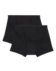 Hanes Comfort, Period. Women's Boxer Brief Period Underwear, Super Leaks, 2-Pack