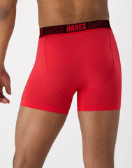 Hanes Moves Ultimate Men's Anti-Chafe Trunk Underwear, Total Support Pouch, X-Temp, 4-Pack, 4"