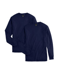 Hanes Beefy-T Unisex Long-Sleeve T-Shirt, Value 2-Pack