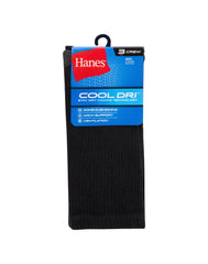 Hanes Cool DRI Men's Crew Socks with Ventilation, 3-Pairs