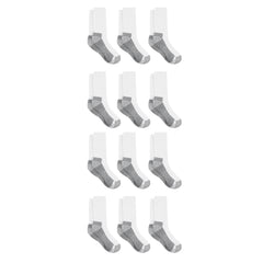 Hanes Work Men's Socks Pack, 12-Pack, Cushioned Moisture-Wicking Odor-Control Socks
