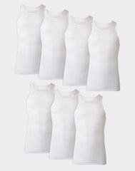 Hanes ComfortSoft Men's Tank Undershirt, White, 7-Pack