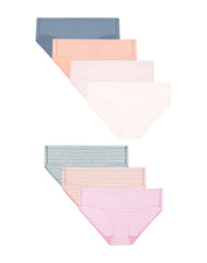 Hanes Pure Comfort Girls' Underwear Microfiber Hipster, 7-Pack