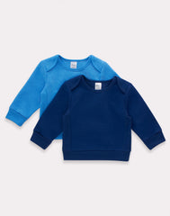 Hanes Flexy Baby Fleece Pull-On Sweatshirts, Adjustable Cuffs, Boys & Girls, 2-Pack