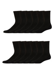 Hanes Men's Cushioned Crew Socks, X-Temp, 12-Pairs