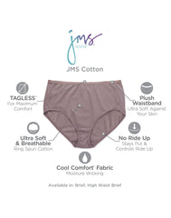 Hanes Just My Size Women's Cotton Brief Underwear, Assorted, 10-Pack (Plus Size)