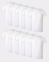 Hanes Men's Cotton Undershirt Super Value Pack, Moisture-Wicking, White, 10-pack