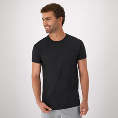 Hanes Men's T-Shirt Pack, Moisture-Wicking Stay-Tucked Undershirts, Black/Grey/Blue, 6-Pack