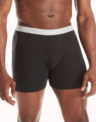 Hanes Men's Cotton Boxer Brief Underwear Super Value Pack, Black/Grey, 10-Pack