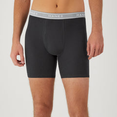 Hanes Comfort Flex Men's Cotton Boxer Brief Underwear, Moisture-Wicking, 6-Pack