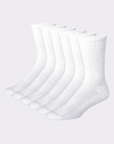 Hanes Men's Performance Cushioned Crew Socks, 6-Pack