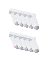 Hanes Women's Athletic Low Cut Socks, Full Sole Cushion, 10-Pairs