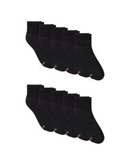 Hanes Women's Athletic Ankle Socks, Full Sole Cushion, 10-Pairs