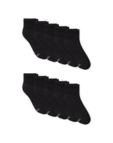 Hanes Women's Athletic Ankle Socks, Full Sole Cushion, Extended Sizes, 10-Pairs