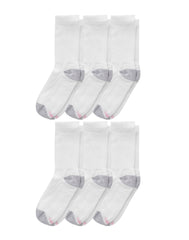 Hanes Women's Crew Socks, Moisture-Wicking, Extended Sizes 8-12, 6-Pairs