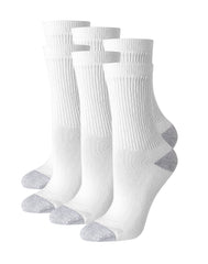 Hanes Women's Crew Socks, Moisture-Wicking, Extended Sizes 8-12, 6-Pairs
