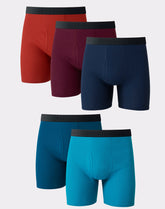 Hanes Ultimate Men's Cotton Boxer Brief Underwear, Comfort Flex Waistband, Assorted, 5-Pack