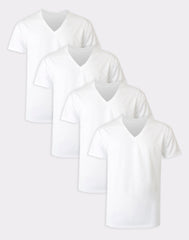 Hanes Ultimate Big Men's V-Neck T-Shirt Pack, 4-Pack, (Big & Tall Sizes)