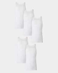 Hanes Ultimate Tall Men's Tank Top Undershirts Pack, Cotton, 5-Pack, (Big & Tall Sizes)