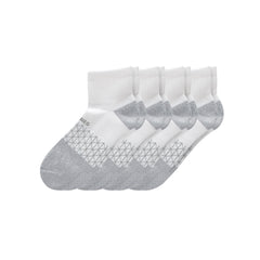 Hanes Absolute Comfort Men's Ankle Socks Pack, 4-Pair Pack, Cushioned Moisture-Wicking Seamless Toe Pack