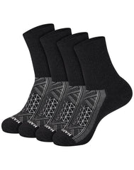 Hanes Absolute Run Men's Socks Pack, 4-Pair Pack, Heel-Shield Tab, Moisture Wicking