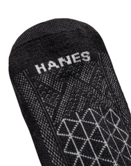 Hanes Absolute Run Men's Socks Pack, 4-Pair Pack, Heel-Shield Tab, Moisture Wicking