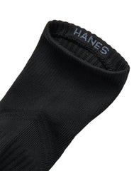 Hanes Moves Impact Zone Men's Ankle Socks Pack, 4-Pair Pack, Cushioned X-Temp Moisture-Wicking Socks
