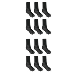 Hanes Work Men's Socks Pack, 12-Pack, Cushioned Moisture-Wicking Odor-Control Socks