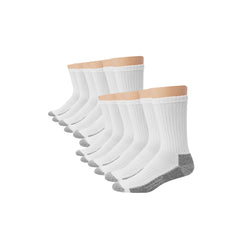 Hanes Work Men's Socks Pack, 12-Pack, Cushioned Moisture-Wicking Odor-Control Socks