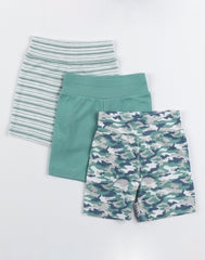 Hanes Flexy Baby Knit Baby Shorts, 4-Way Stretch, Boys & Girls, 3-Pack