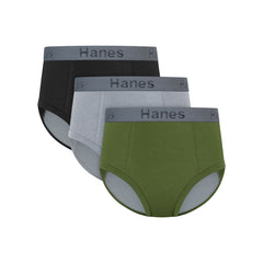 Hanes Confident Nights Boys Overnight Underwear Pack, 3-Pack, Light & Moderate Leaks, Blk Multi
