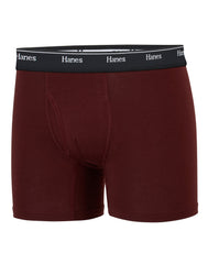 Hanes Originals Boys' Tween Boxer Briefs Pack, Olive Palm Print & Assorted, 6-Pack