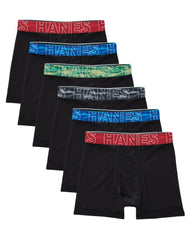 Hanes Boys' Performance Mesh Tween Boxer Briefs Pack, X-Temp, Black, 6-Pack