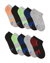 Hanes Moves Boys' No-Show Socks Pack, 10-Pack, X-Temp Moisture-Wicking Athletic Socks