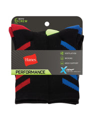Hanes Performance Boys' X-Temp Crew 6-Pack