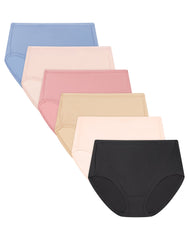 Hanes Women's Super Stretch Microfiber Modern Brief Underwear, Comfort Flex Fit, 6-Pack