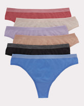 Hanes Comfort Flex Fit Women's Seamless Thong Underwear, 6-Pack