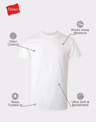 Hanes Comfort Flex Fit Men's White Modal Undershirt, 3-Pack