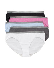 Hanes Just My Size Women's Stretch Cotton Bikini Underwear, 5-Pack (Plus Size)